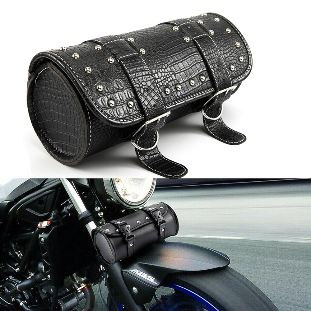 Motorcycle Saddlebag Leather Luggage Bag by RiderOut