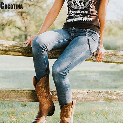 Punk  Metal Waist Chain 2 Lines Jeans Adjustable by RiderOut