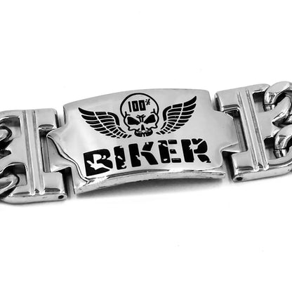 Wings Skull Biker Bracelet by RiderOut™