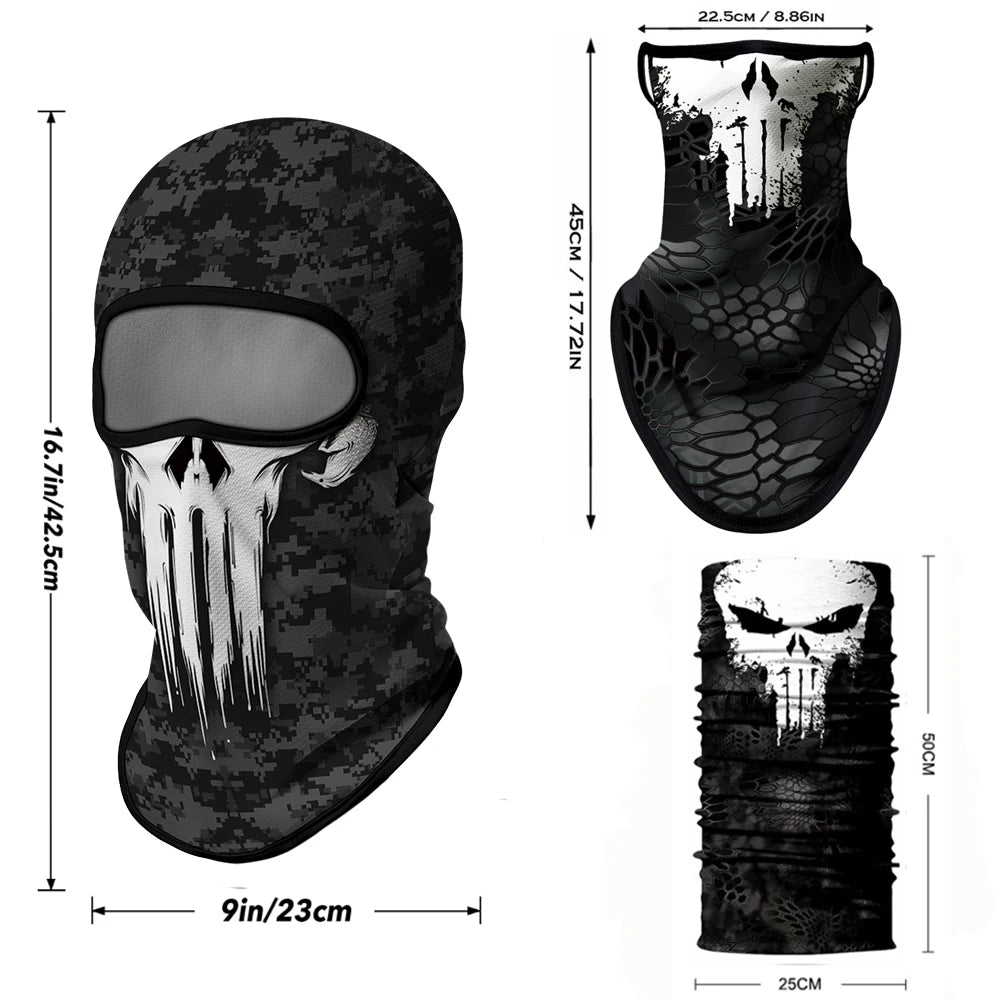 Punisher Bandana Balaclava Neck Gaiter by RiderOut™