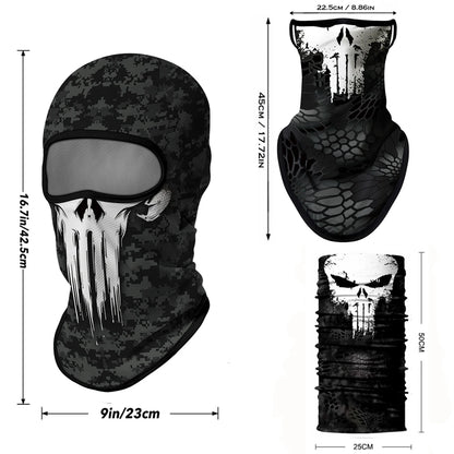 Punisher Bandana Balaclava Neck Gaiter by RiderOut™