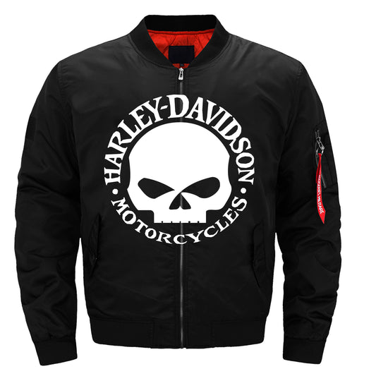 H D Skull Logo Bomber Jacker for Riders by RiderOut™