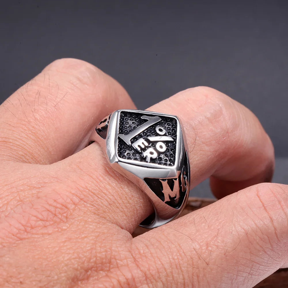 1% er Carved Biker Ring by RiderOut™