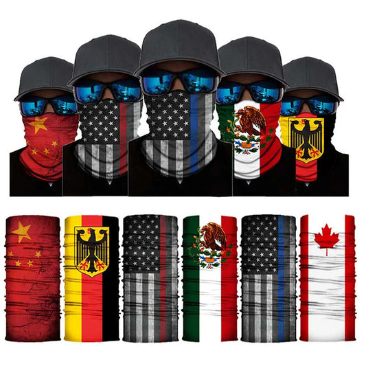 National Flag Print Motorcycle Face Bandana by RiderOut™