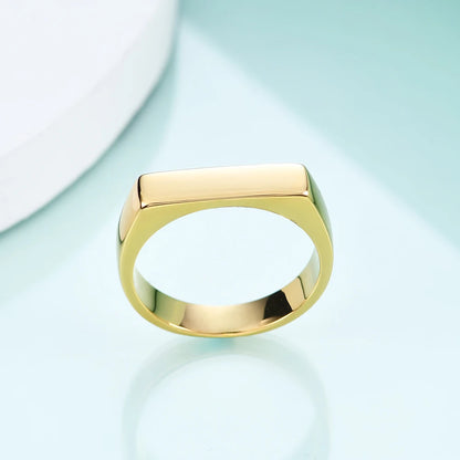 Square Band Flat Top Signet Ring by RiderOut™
