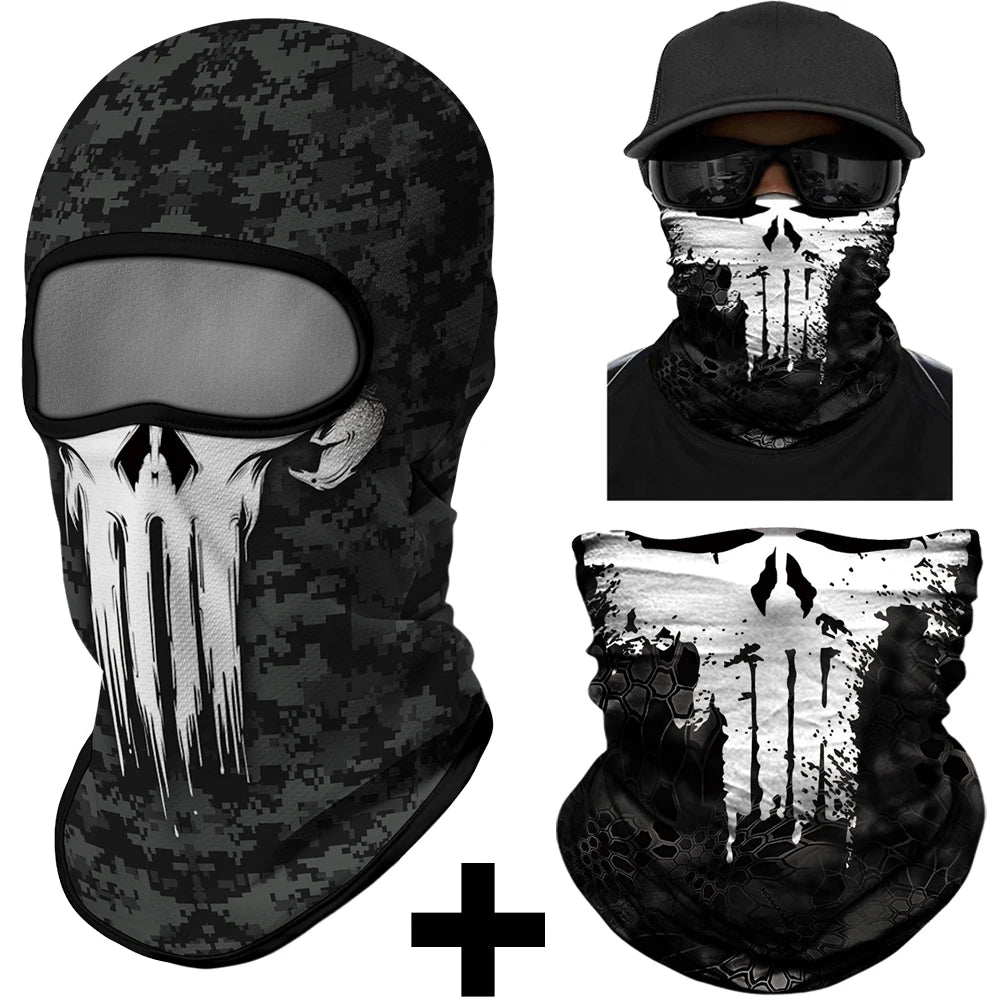 Punisher Bandana Balaclava Neck Gaiter by RiderOut™