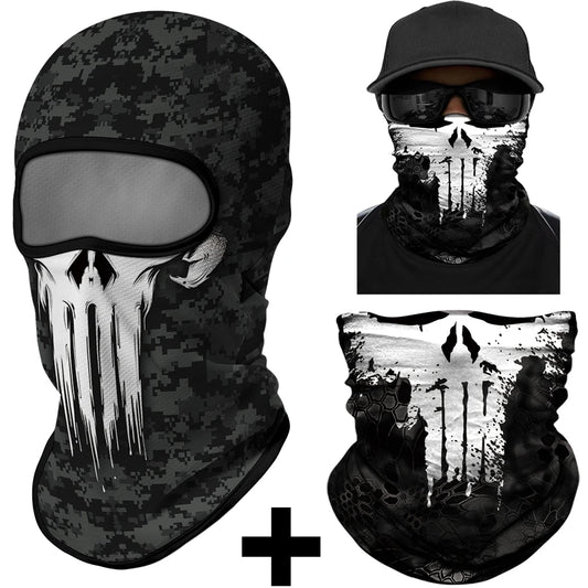 Punisher Bandana Balaclava Neck Gaiter by RiderOut™