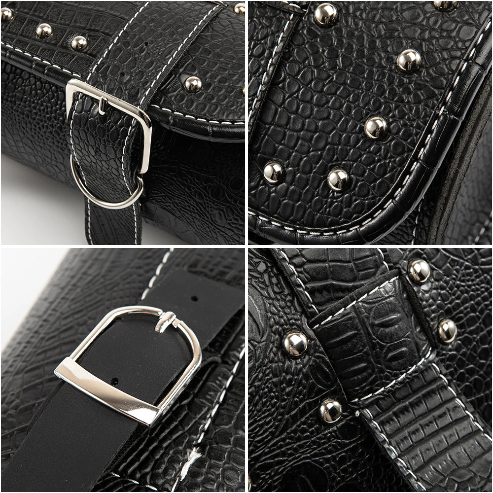 Motorcycle Saddlebag Leather Luggage Bag by RiderOut