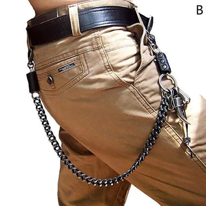 Punk  Metal Waist Chain 2 Lines Jeans Adjustable by RiderOut
