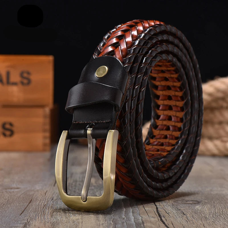 Genuine Leather Braided Vintage Belts by RiderOut