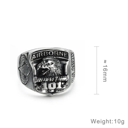 US Army Air Force 101 Eagle Totem Retro Ring by RiderOut™