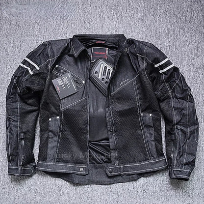 Breathable Denim Mesh Racing Riding Motorcycle Jacket by RiderOut