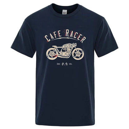 CAFE RACER Motorcycle Logo T-Shirt by RiderOut™