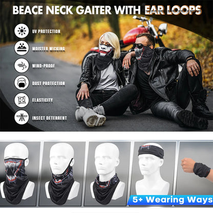 Breathable Skull Neck Gaiter Bandana by RiderOut™