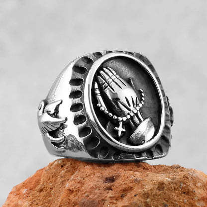 Vintage Christ Prayer Signet Ring by RiderOut™