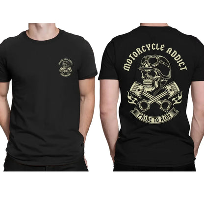 Black Motorcycle Speed Junkies T-shirt by RiderOut™