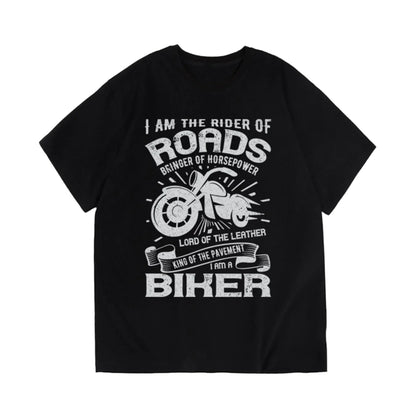 Motorcycle I Am The Rider Of Roads Printed T-Shirt by RiderOut™