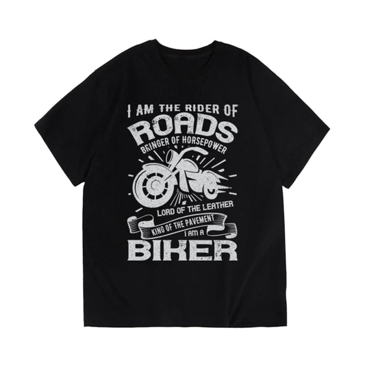 Motorcycle I Am The Rider Of Roads Printed T-Shirt by RiderOut™