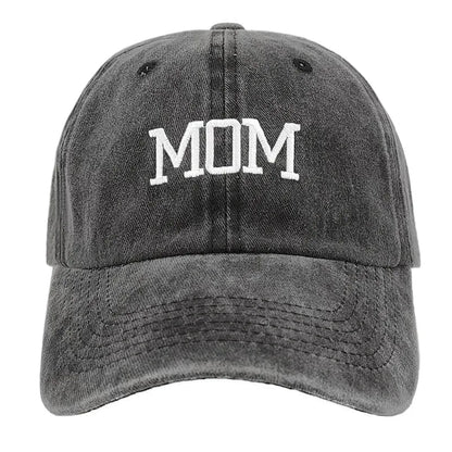 Washed Cotton DAD MOM Embroidered Baseball Cap by RiderOut™
