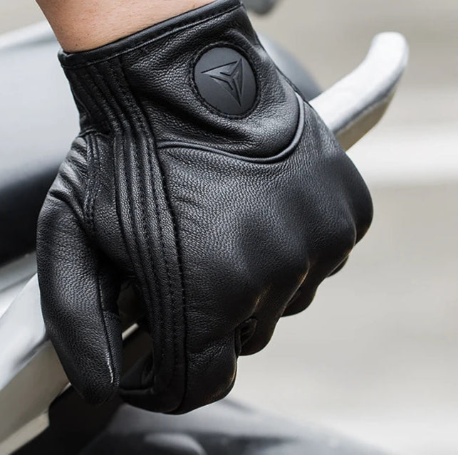 Full Finger Perforated Retro Racing Gloves by RiderOut™