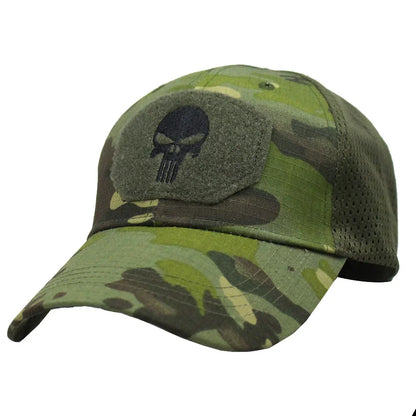 Punisher Skull Camouflage Baseball Cap by RiderOut™