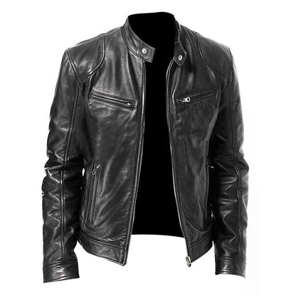 PU Leather Casual Motorcycle Jacket by RiderOut