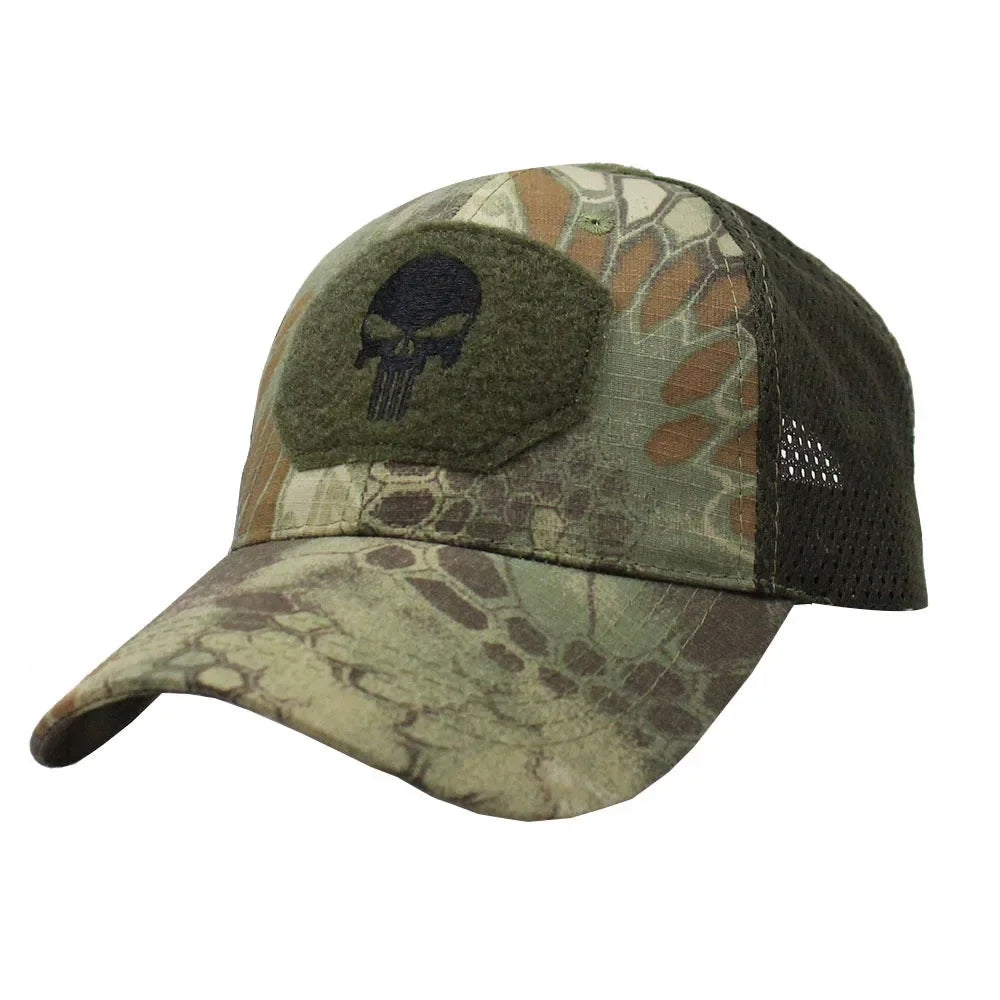 Punisher Skull Camouflage Baseball Cap by RiderOut™