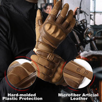 Non-slip Protective Motorcycle Full Finger Gloves by RiderOut™