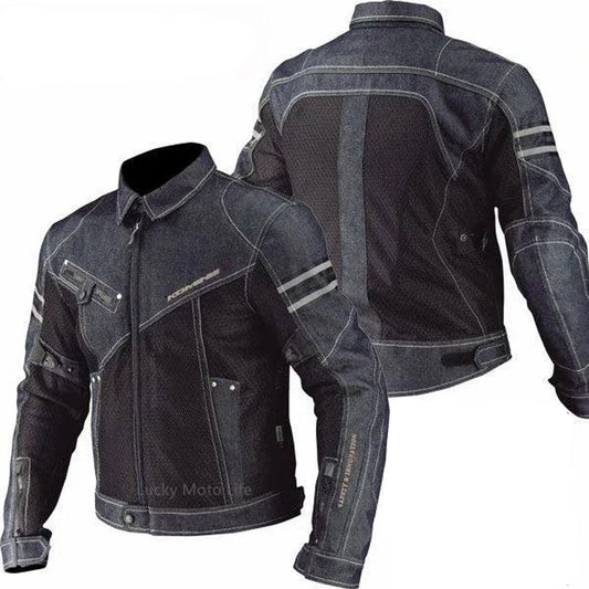 Breathable Denim Mesh Racing Riding Motorcycle Jacket by RiderOut