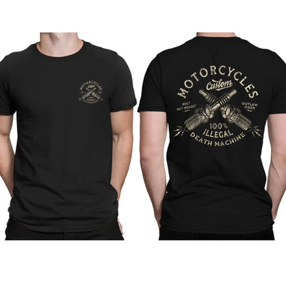 Black Motorcycle Speed Junkies T-shirt by RiderOut™