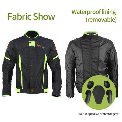 Breathable Waterproof Motorcycle Protective Armor Riding Jacket by RiderOut