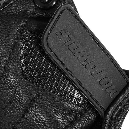 Half Finger Genuine Leather  Motorcycle Gloves by RiderOut™