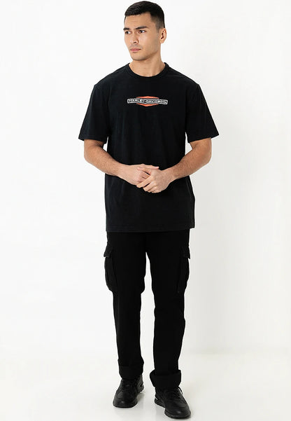 Black HD Simple Logo T-shirts by RiderOut™