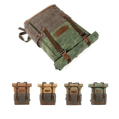 Retro Bag Oil Wax Canvas Backpacks by RiderOut™