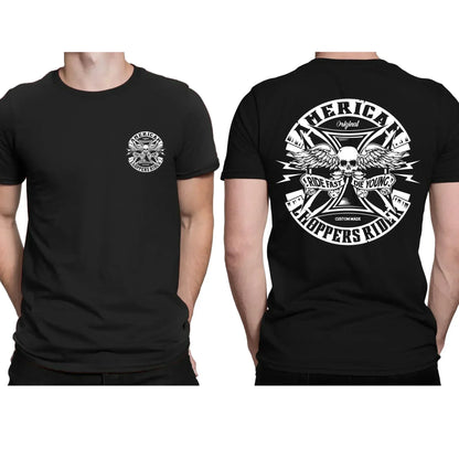 Black Essential Motorcycle Speed Junkies T-shirts by RiderOut™