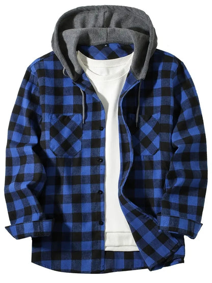 Long Sleeved Plaid Hooded by RiderOut