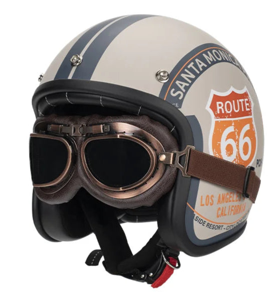 Route 66 ECE DOT Approved Motorcycle Helmet by RiderOut™
