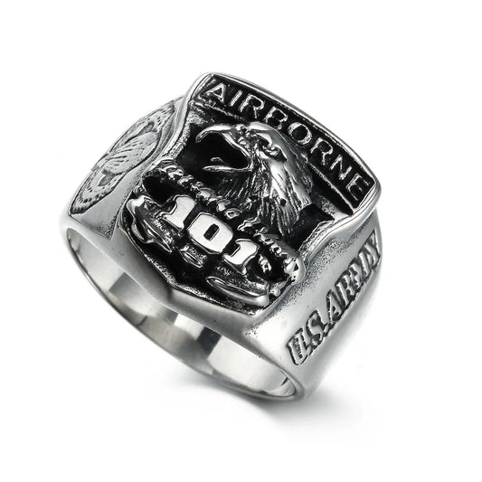 US Army Air Force 101 Eagle Totem Retro Ring by RiderOut™