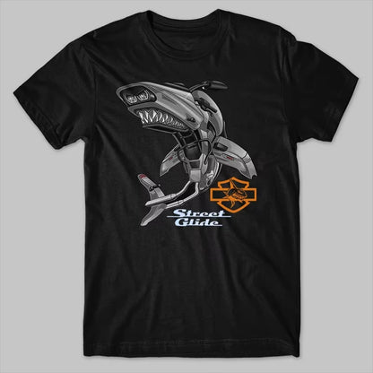 HD Road Glide Motorcycle Shark Inspiration T-Shirt by RiderOut™