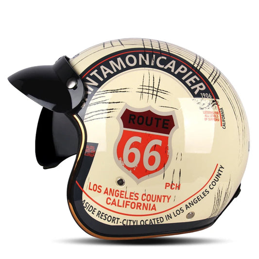 DOT Certificated Retro Open Face Motorcycle Helmet by RiderOut™