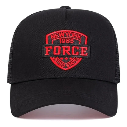 FORCE Letter Embroidery Baseball Net Caps by RiderOut™