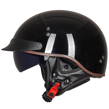 Retro Half German Style Vintage Motorcycle Helmet by RiderOut™