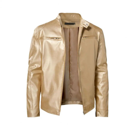 Shiny Gold Leather Jackets by RiderOut