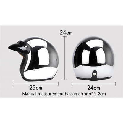 Chrome Retro Motorcycle Full Face Helmet by RiderOut™