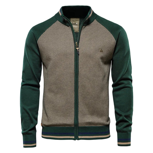 Spliced Cardigan Casual High Quality Cotton Jacket by RiderOut