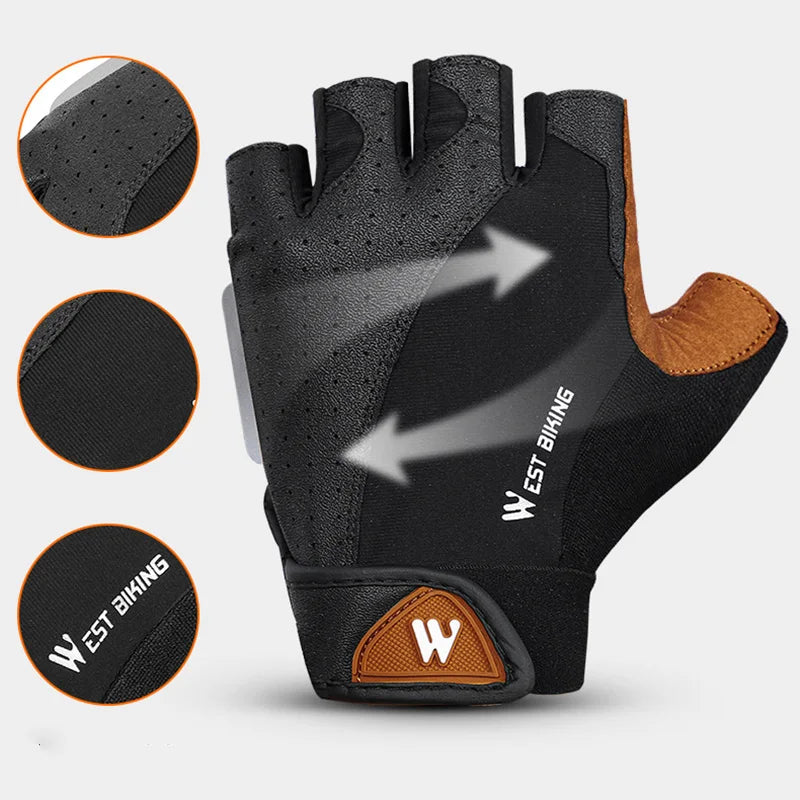 Half Finger Riding Motorcycle Gloves by RiderOut™