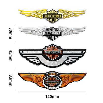 Metal Classic HD Motorcycle Logo Stickers by RiderOut™