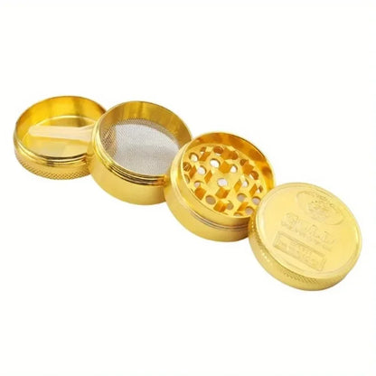 Metal Gold Manual Herb Grinder 4-Layer by RiderOut™