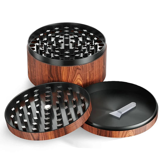 3“ Metal Wood Design Tobacco Herb Grinder by RiderOut™