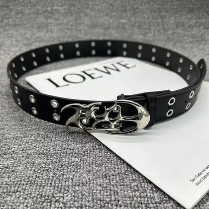 Black PU Leather Punk Style Belt by RiderOut™